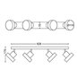 BUKKO plate/spiral black 4x4.3W 24V