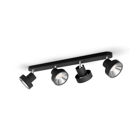 BUKKO plate/spiral black 4x4.3W 24V