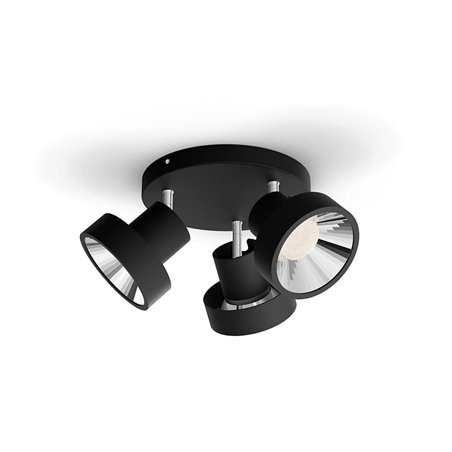 BUKKO plate/spiral black 3x4.3W 24V