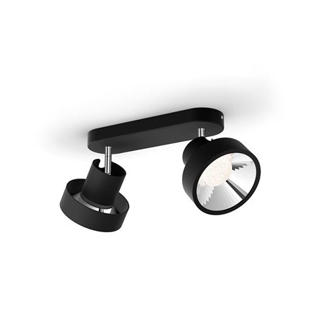 BUKKO plate/spiral black 2x4.3W 24V