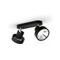 BUKKO plate/spiral black 2x4.3W 24V