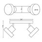BUKKO plate/spiral black 2x4.3W 24V