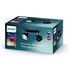 BUKKO plate/spiral black 2x4.3W 24V
