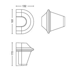 Serres wall lantern black 1x42W 230V