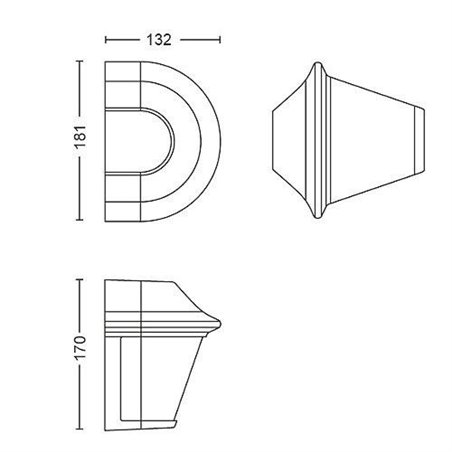 Serres wall lantern black 1x42W 230V