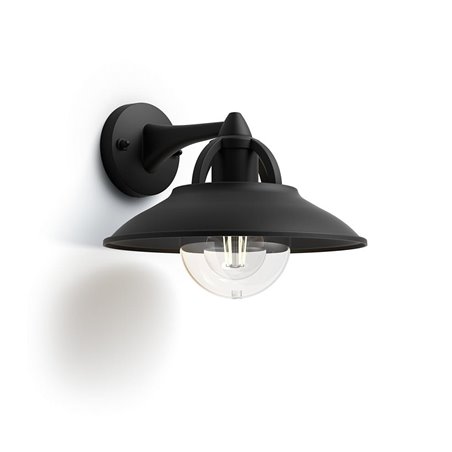 Cormorant wall lantern black 1x42W 230V