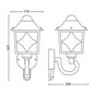 CAMBRIDGE wall lantern BlackBrush 1x60W