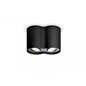Pillar Hue plate/spiral black 2x5W 230V