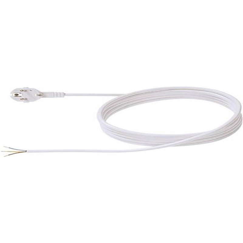 Cordon alimentare H05VV-F 3G1, 3m, Alb