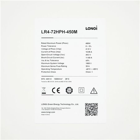 MONO SOLAR PANEL LONGI LR4-72HPH-450M