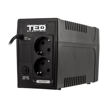 UPS 700VA 400W LED TED LINE INTERACTIVE CU STABILIZATOR 2 IESIRI SCHUKO