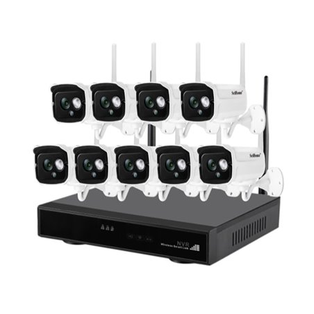 SISTEM SUPRAVEGHERE VIDEO IP WIRELESS NVR 9 CAMERE SH024 SRICAM NVS002