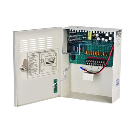 Sursa alimentare 12V / 10A cu 9 iesiri cu back-up