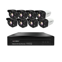 Sistem supraveghere video IP 8 camere exterior 50m 1080P Aevision