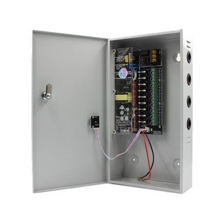 Sursa alimentare CCTV 12V 8A 9 iesiri cu backup STR1208-09CB