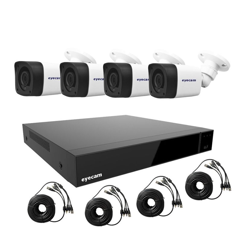 Sistem supraveghere video 5MP 4 camere Eyecam Sistem supraveghere video 5MP 4 camere Eyecam