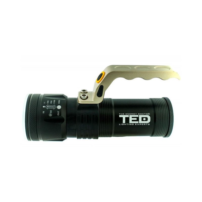 Lanterna metalica 1 LED 10W zoom 3 acumulatori Lanterna metalica 1 LED 10W zoom 3 acumulatori