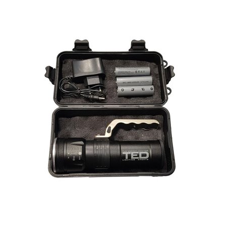 Lanterna metalica 1 LED 10W zoom 3 acumulatori