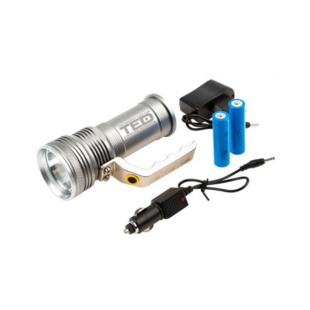 Lanterna metalica LED CREE T6 5W 2 acumulatori 18650