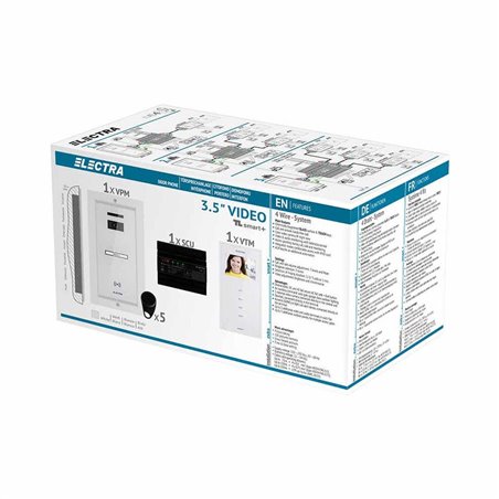Videointerfon Electra Smart+ 3.5” pentru o familie montaj incastrat - alb