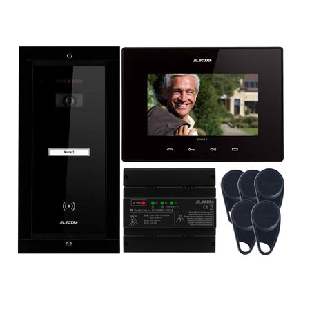Videointerfon Electra Smart+ 7” pentru o familie montaj incastrat - negru