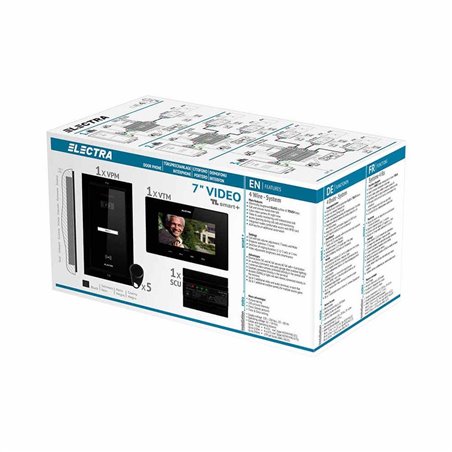 Videointerfon Electra Smart+ 7” pentru o familie montaj incastrat - negru
