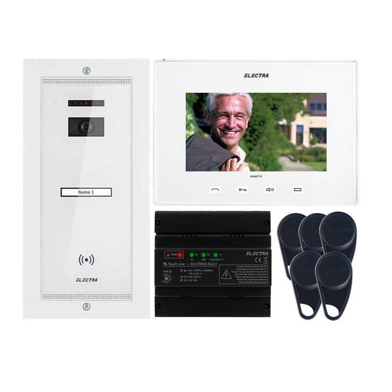 Videointerfon Electra Smart+ 7” pentru o familie montaj incastrat - alb Videointerfon Electra Smart+ 7” pentru o familie montaj incastrat - alb