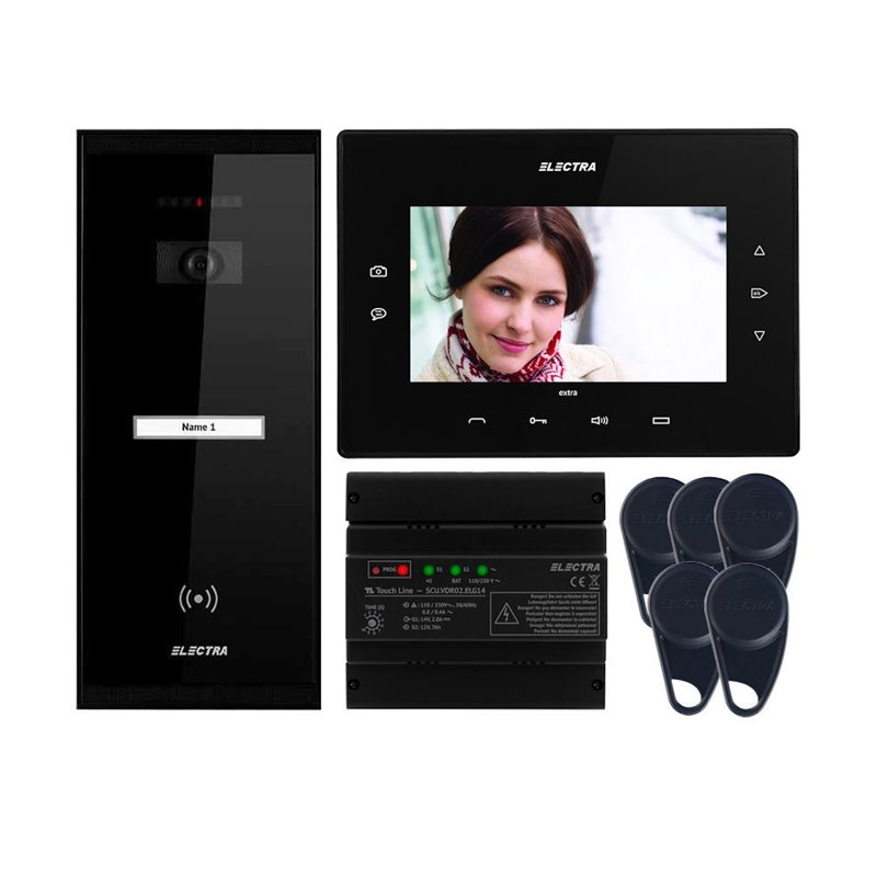 Videointerfon Electra Extra 7” pentru o familie montaj aparent Videointerfon Electra Extra 7” pentru o familie montaj aparent
