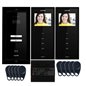Videointerfon Electra Smart+  3.5” pentru 2 familii montaj incastrat - negru