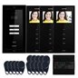 Videointerfon Electra Smart+ 3.5” pentru 3 familii montaj incastrat - negru Videointerfon Electra Smart+ 3.5” pentru 3 familii montaj incastrat - negru