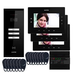 Videointerfon Electra Extra 7” pentru 3 familii montaj aparent