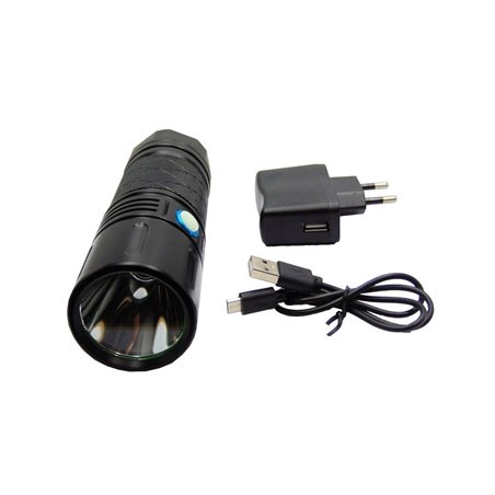 Lanterna metalica led 3 acumulatori litiu L18650