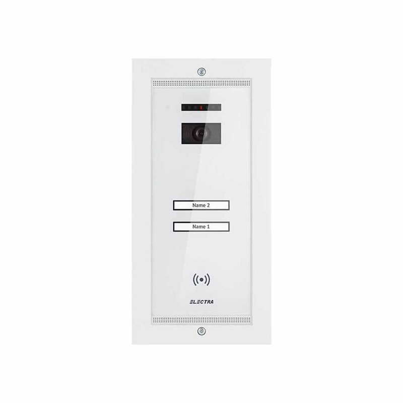 Panou video exterior Electra Smart pentru 2 familii incastrat alb Panou video exterior Electra Smart pentru 2 familii incastrat alb