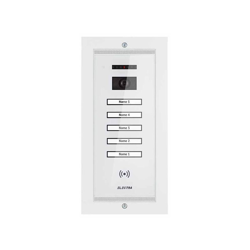 Panou video smarte exterior Electra 5 familii montaj incastrat alb