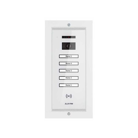 Panou video smarte exterior Electra 5 familii montaj incastrat alb