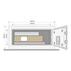 Seif standard tip laptop cu cifru Yale YLV/200/DB1