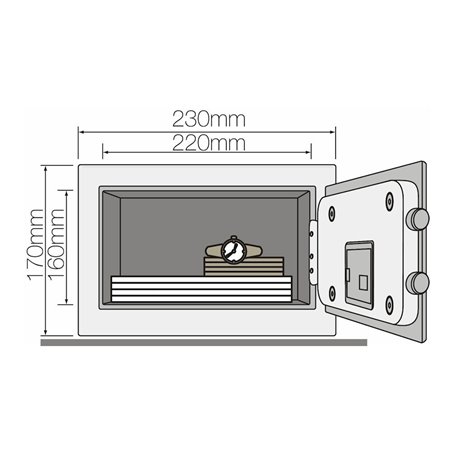 Seif standard mini cu cifru Yale YSV/170/DB1/P - roz
