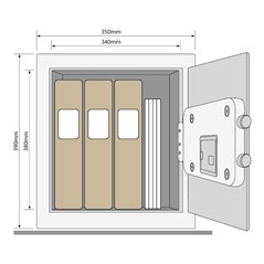 Seif standard birou cu cifru Yale YSV/390/DB1