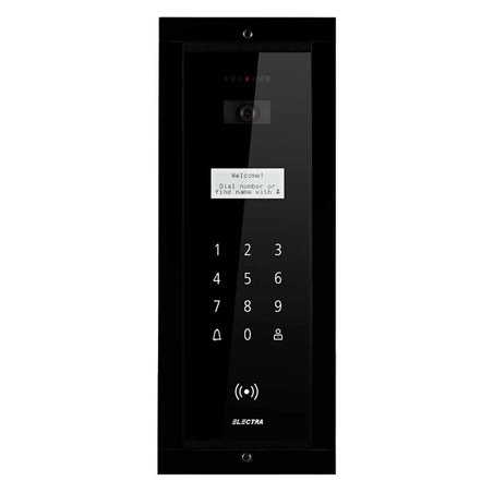 Panou video smart exterior Electra pentru blocuri incastrat negru