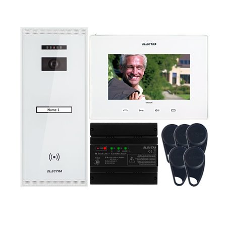 Videointerfon Electra Smart+ 7” pentru o familie montaj aparent - alb