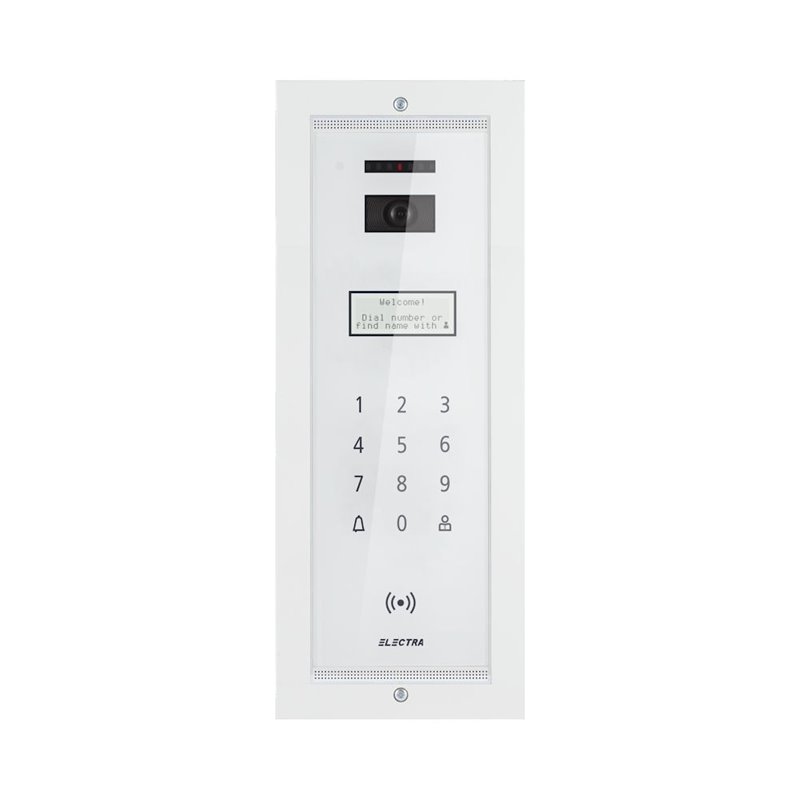PANOU EXTERIOR VIDEO smart Electra – alb, incastrat