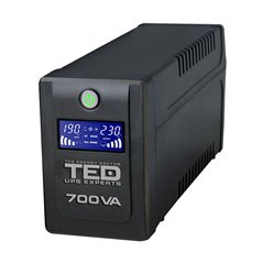 UPS 700VA 400W LCD TED LINE INTERACTIVE CU STABILIZATOR 2 IESIRI SCHUKO