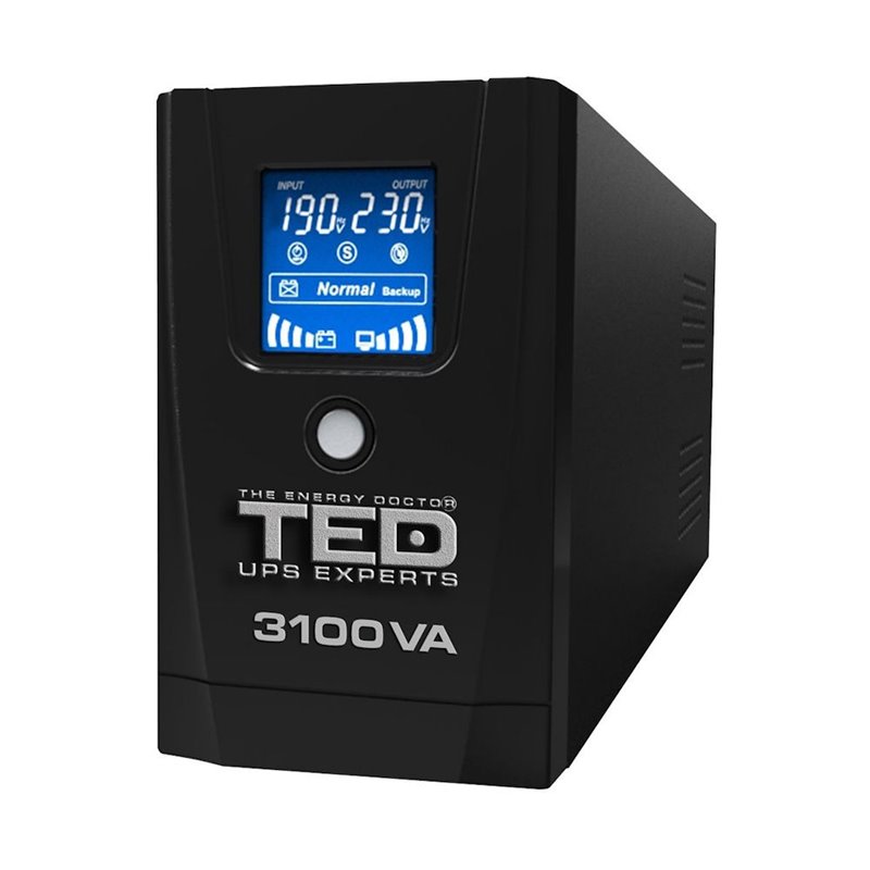 UPS 3100VA 1800W line interactive cu stabilizator 3 iesiri schuko UPS 3100VA 1800W line interactive cu stabilizator 3 iesiri schuko