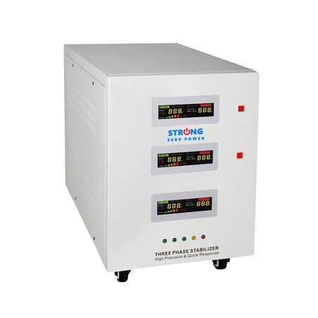 Stabilizator tensiune cu servomotor Strong 9000VA 173V-450V trifazic