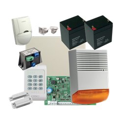Kit alarma la efractie DSC cu sirena exterioara KIT1404EXT-BS1