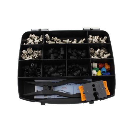 Kit 50 conectori CAP SYSTEM, decapator si cleste sertizare - CAP SYSTEM CAP-KIT2BNC