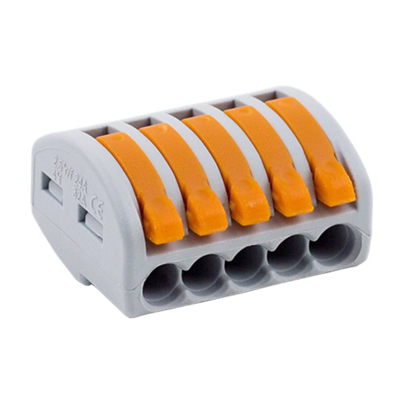 Conector derivatie tip WAGO 5 fire (10 buc.) W-415 Conector derivatie tip WAGO 5 fire (10 buc.) W-415