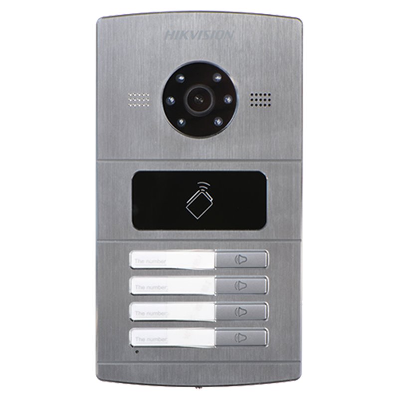 Panou exterior videointerfon TCP/IP pentru 4 familii, control acces integrat - HIKVISION DS-KV8402-IM Panou exterior videointerfon TCP/IP pentru 4 familii, control acces integrat - HIKVISION DS-KV8402-IM