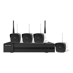 KIT WIFI 4 camere Bullet 2MP + NVR - HiWatch HWK-N4142B-MH-W