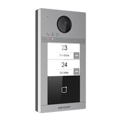 Panou exterior videointerfon TCP/IP pentru 2 familii, Wi-Fi 2.4GHz, control acces integrat - HIKVISION DS-KV8213-WME1